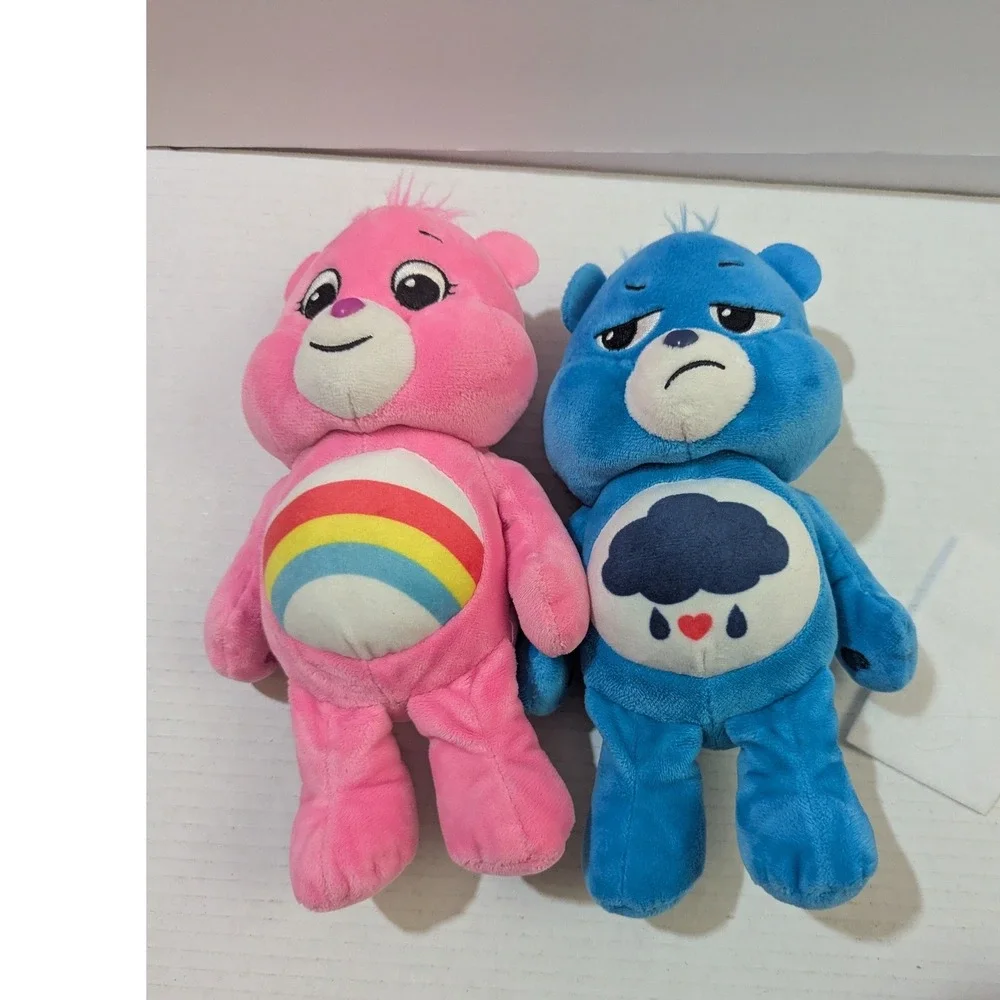 Care Bears Cheer Bear Grumpy Bear Plush Stuffed Animal Set 9 Inch Basic Fun 2020
